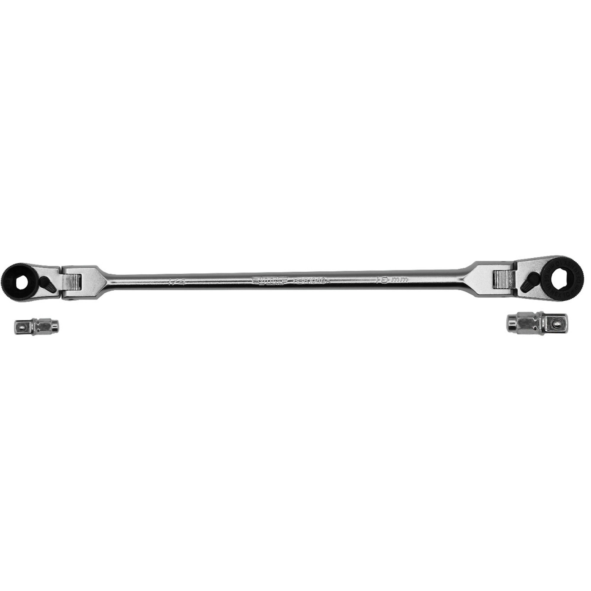 VIM Tools 1/4 Inch and 10 Mm Hex Dual Indexing Flex Head Bit Ratchet